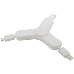 Spinner usb charger cable Dorip, bijela