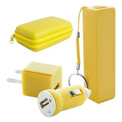 USB set za napajanje Rebex, žuta boja