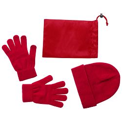 Cap and gloves set Duvel, crvena