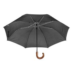 Sklopivi kišobran s drvenom ručkom Stansed, crno