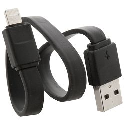 USB charger cable Stash, crno