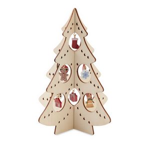 Wooden xmas tree decoration