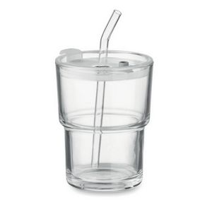 Staklena čaša sa slamkom 400ml - sip