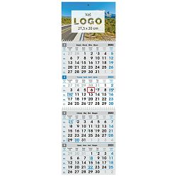 KALENDAR 4-dijelni PLAVO - SIVI