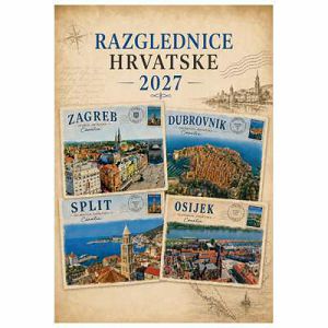Kalendar Razglednice Hrvatske 2027 13 listova spirala
