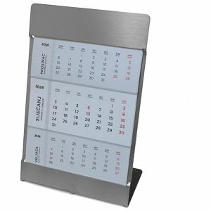 KALENDAR STOLNI-POMIČNI, INOX POSTOLJE