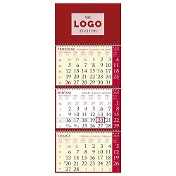 Kalendar trodjelni SIRIO cherry, 3 dijela spirala