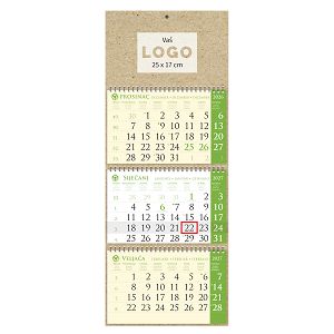 Kalendar trodjelni sirio EKO ZELENI