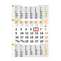Kalendar trodjelni tromjesečni "NARANČASTI"