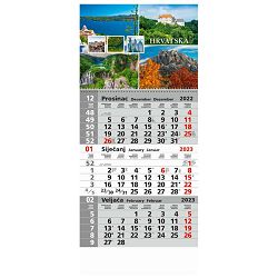 Kalendar zidni trodijelni 2023. sa slikom I spiralom