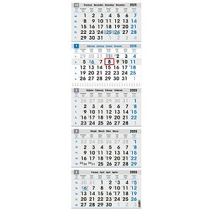 Poslovni kalendar Peterodijelni Plavo-Sivi – 5-dijelni, spiralni