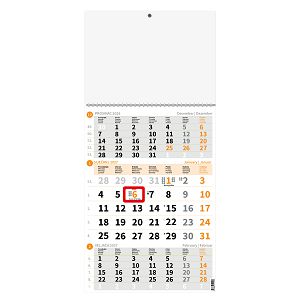 Poslovni NARANČASTI" trodijelni kalendar, 12 list