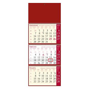 Poslovni trodjelni kalendar SIRIO Cherry, 173, 25x65 cm, pokazivač