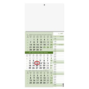 Poslovni ZELENI PLANER" trodjelni kalendar, 12 list