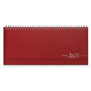 Stolni planer TOKIO s godinom – Crveni, spiralni uvez, 30x14,5 cm