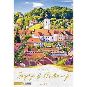 Zidni kalendar Bajkovito Zagorje i Međimurje – 13 listova, 33×55 cm