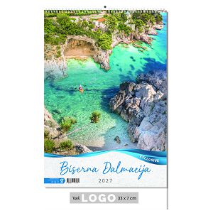 Zidni kalendar BISERNA DALMACIJA 13 list., dim: 33x55 cm