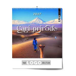 Zidni kalendar Čari prirode – 13 listova, 33×40 cm