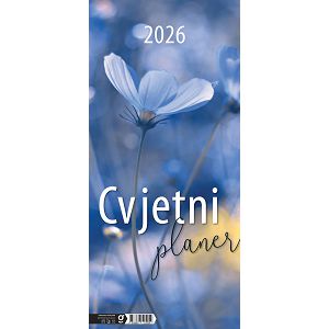 Zidni kalendar Cvjetni planer – 13 listova, 22×55 cm