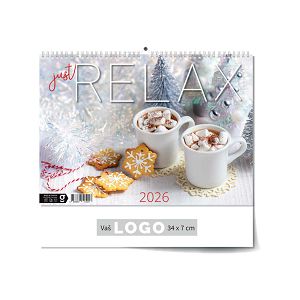 Zidni kalendar Just Relax – 13 listova, 33,5×31 cm