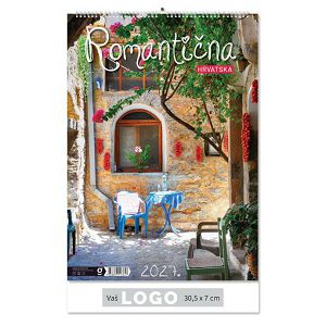 Zidni kalendar Romantična Hrvatska – 13 listova, 30,5×50 cm