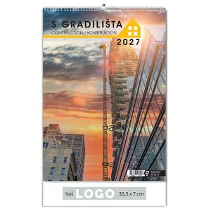 Zidni kalendar S gradilišta – 13 listova, 30,5×50 cm