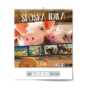 Zidni kalendar Seoska idila – 13 listova, 33×40 cm