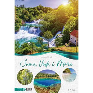 Zidni kalendar Šume, vode i more – 13 listova, 33×55 cm