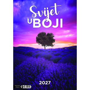 Zidni kalendar Svijet u boji – 13 listova, 30,5×50 cm