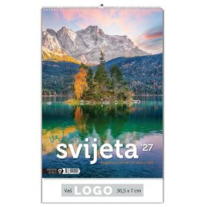 Zidni kalendar Vrhovi svijeta – 13 listova, 30,5×50 cm