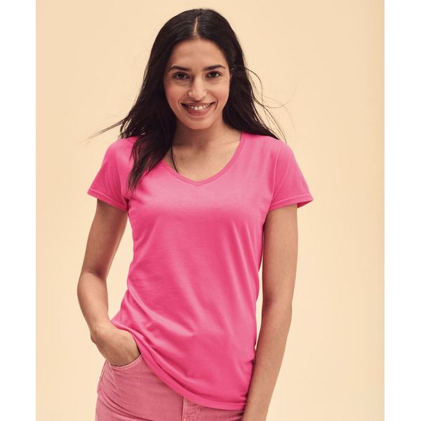 Majica sa V izrezom F.O.L.  Lady-Fit Iconic 150 V-Neck T