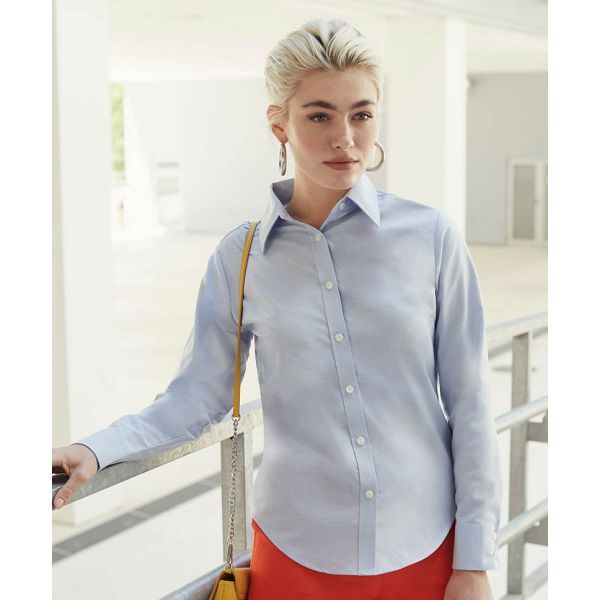 Košulja dugi rukav  F.O.L.  Lady-Fit Oxford Shirt LSL