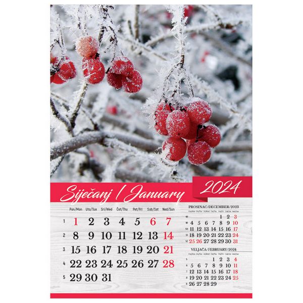 Kalendar "Vrtovi 2024" 13 listova, spirala