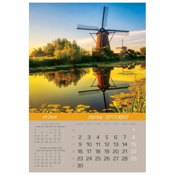 Kalendar "Zrcala u prirodi 2024" 13 listova, spirala