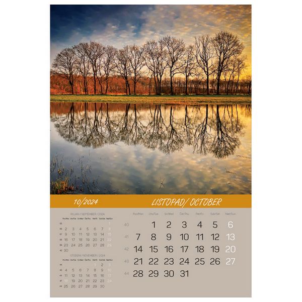 Kalendar "Zrcala u prirodi 2024" 13 listova, spirala