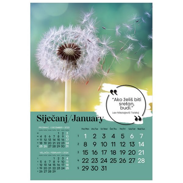 Kalendar "Zrnce mudrosti" 13 listova, spirala