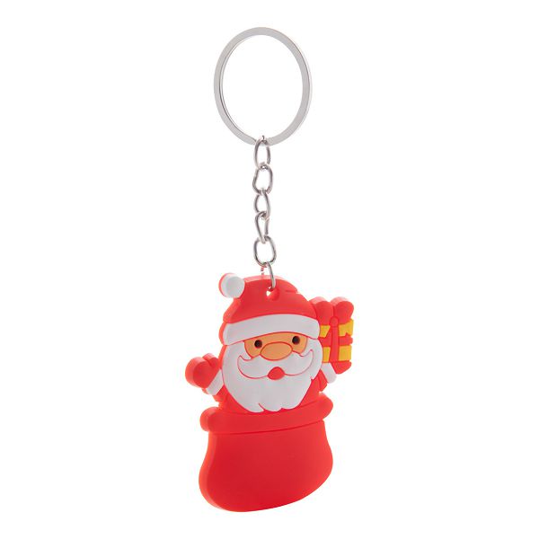 Christmas keyring, santa claus Tridux, crvena