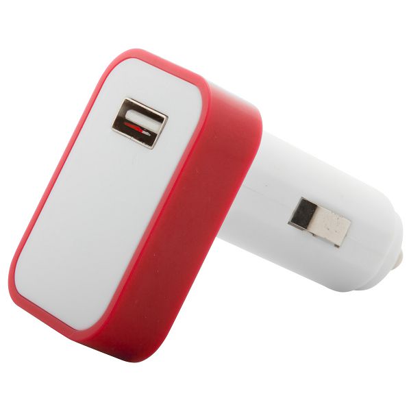 USB punjač za automobil Waze, crvena