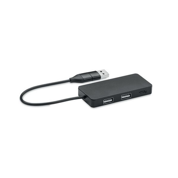 Usb hub s 3 priključka i kabelom od 20 cm - hub-c