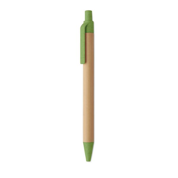 Kemijska olovka s gumbom od bambusa - itea colour