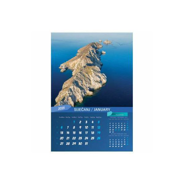 Kalendar "Biseri Jadrana 2025" 13 listova