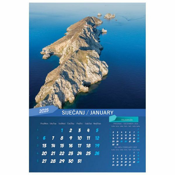 Kalendar "Biseri Jadrana 2025" 13 listova