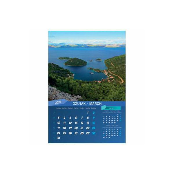 Kalendar "Biseri Jadrana 2025" 13 listova