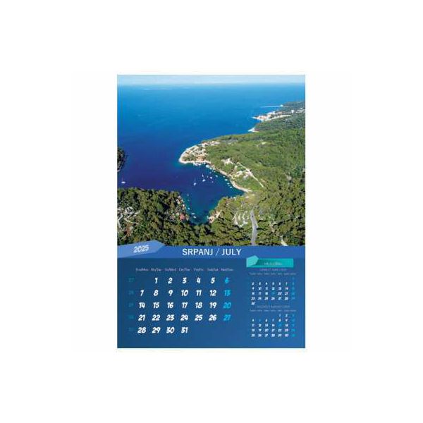 Kalendar "Biseri Jadrana 2025" 13 listova