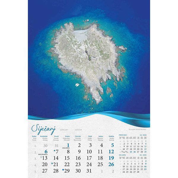 Kalendar  Biserna Dalmacija  za 2025 g. 