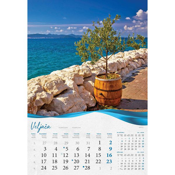 Kalendar  Biserna Dalmacija  za 2025 g. 