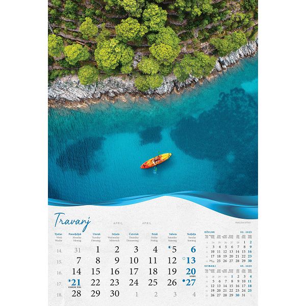 Kalendar  Biserna Dalmacija  za 2025 g. 