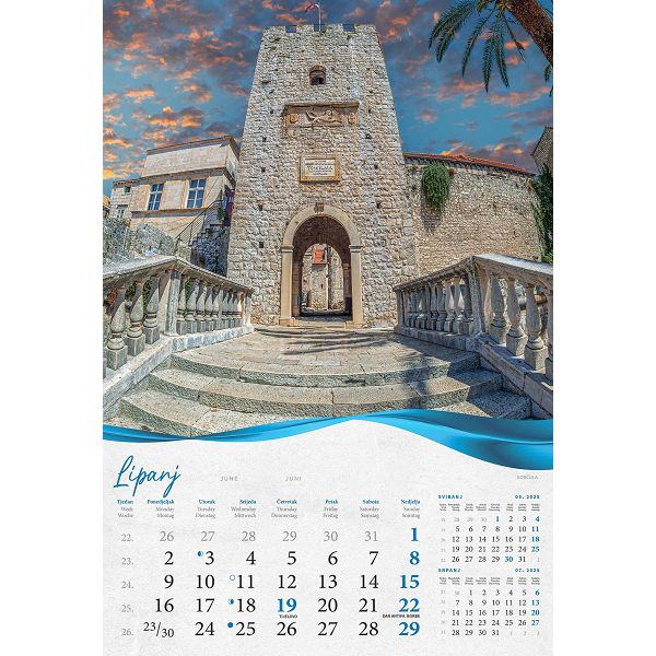 Kalendar  Biserna Dalmacija  za 2025 g. 