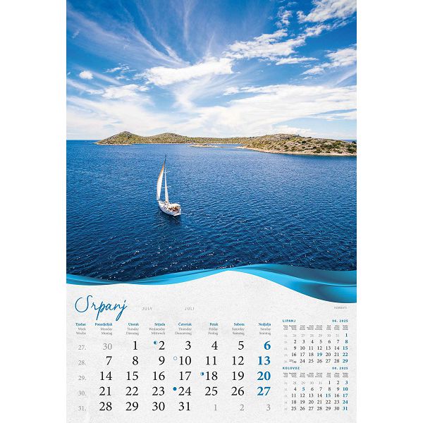 Kalendar  Biserna Dalmacija  za 2025 g. 