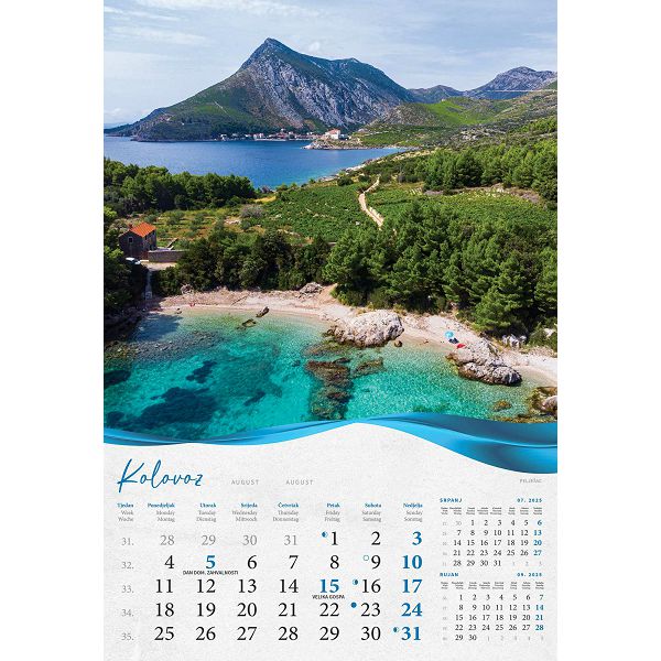 Kalendar  Biserna Dalmacija  za 2025 g. 